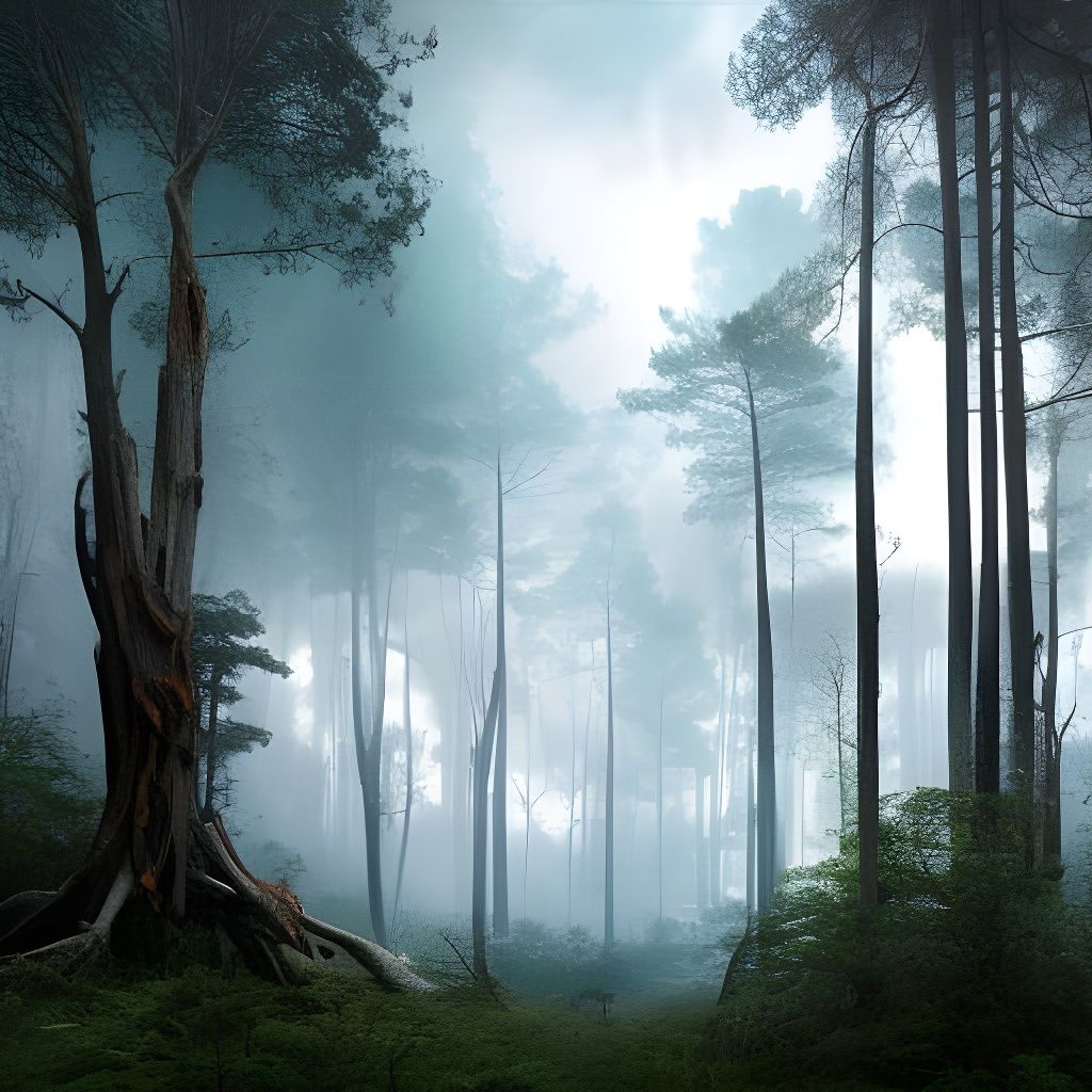 Misty Pine Forest