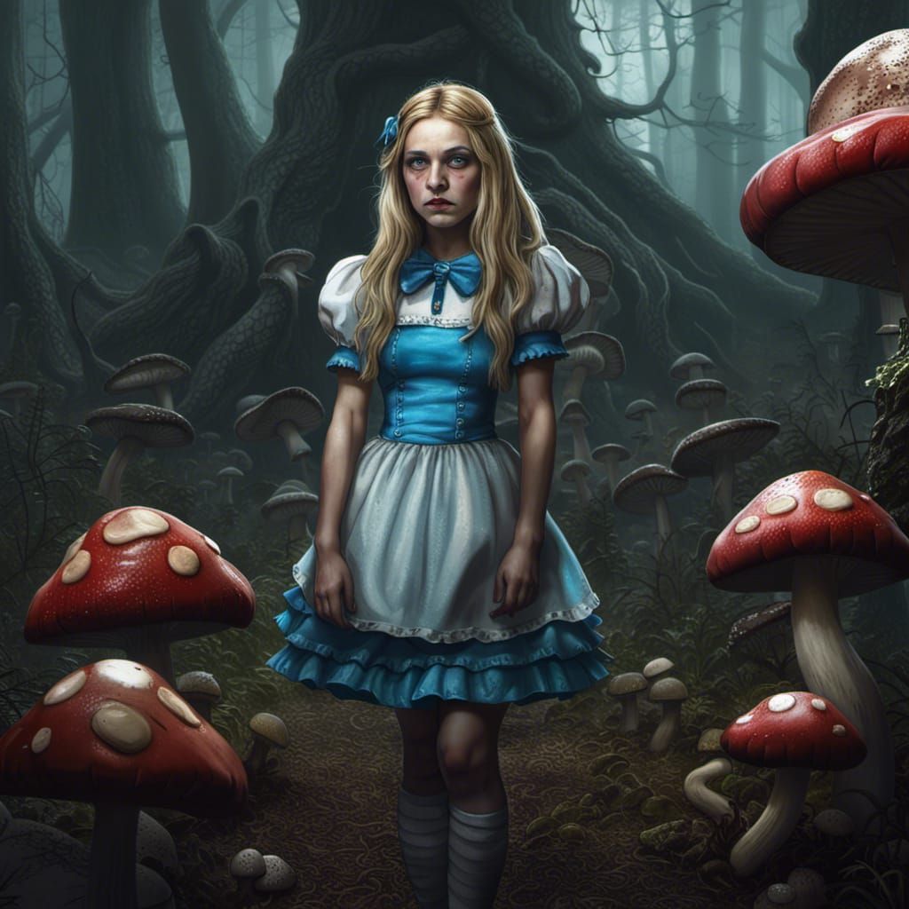 Alice in Nightmareland - AI Generated Artwork - NightCafe Creator