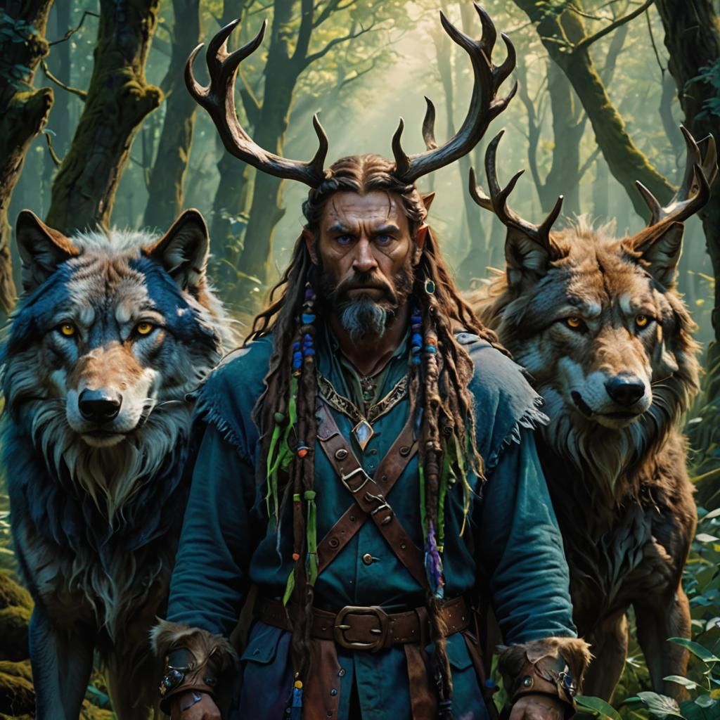 Cernunnos celtic god of the beasts and wild  by @DyreShade