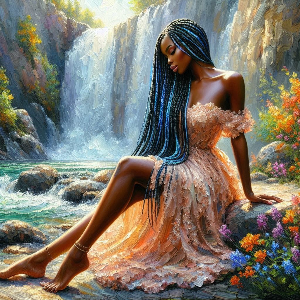 The Woman in the Peach Dress