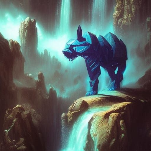 1/3, turquoise animal, Gem sapphire Jaguár