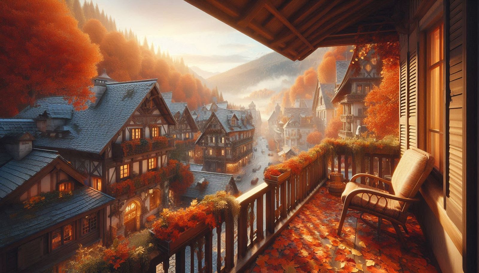 Autumn Balcony View
