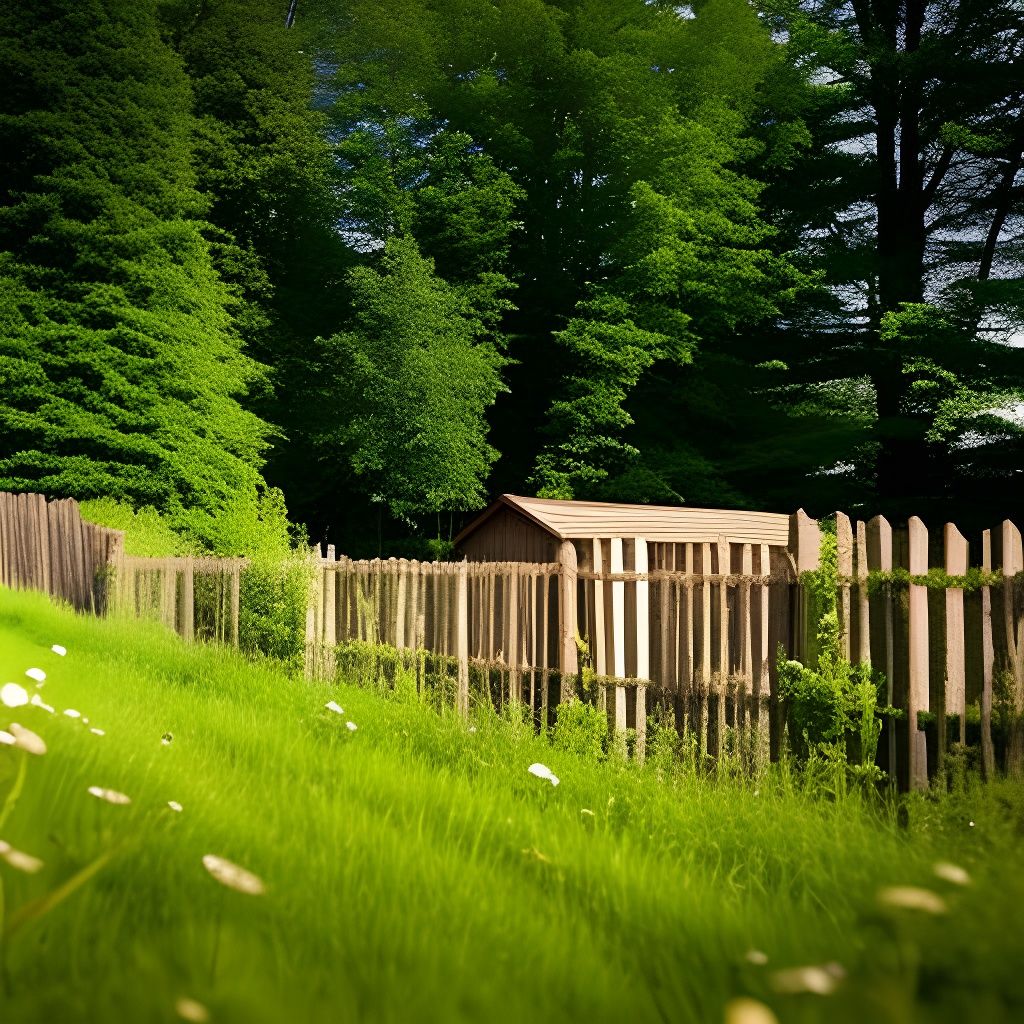 Wooden fence