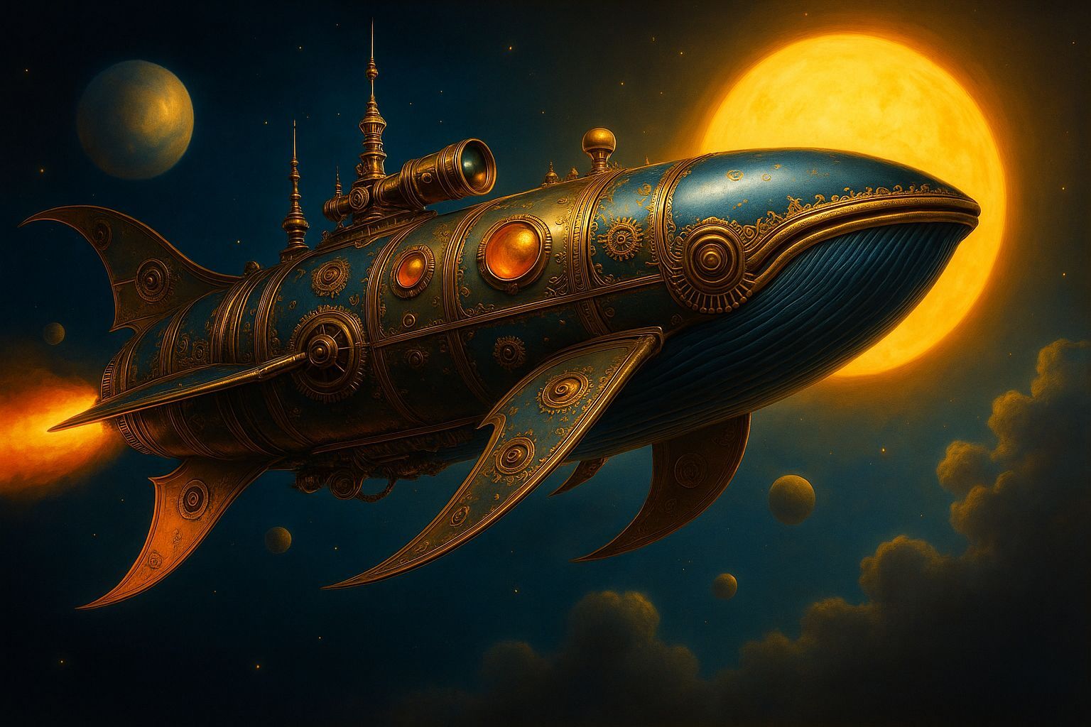 Whale Of A Rocket Ship  by @Dorkish