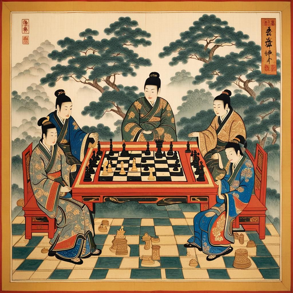 Chinese Chess and Art on Brocade: Tang and Song Dynasties