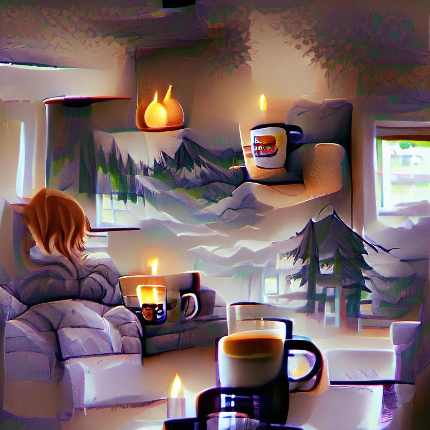 Cozy morning coffee