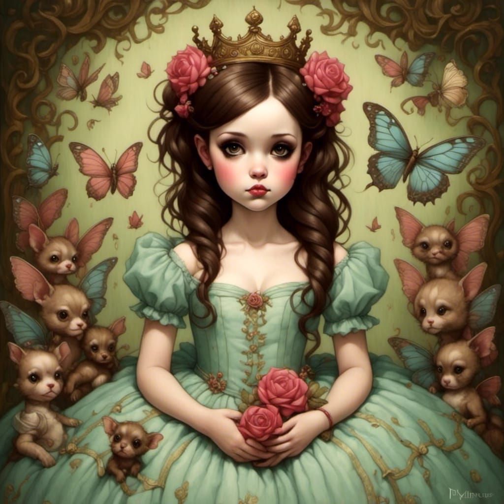 <lora:golly:1.0> Pretty fairy tale princess mark ryden