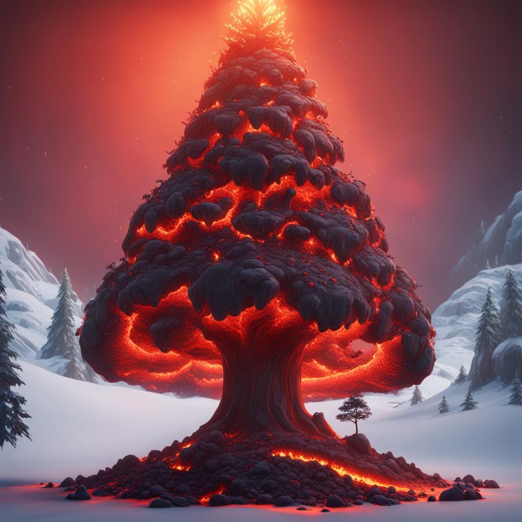 a lava Christmas Tree  by @random but cool