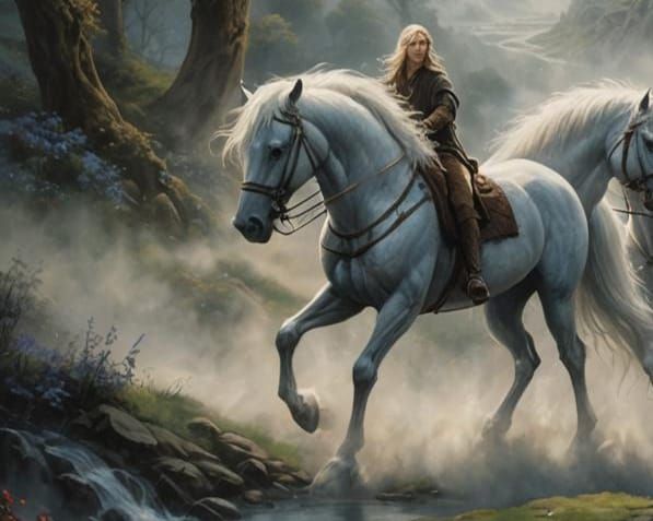 Shadowfax from lord of the rings - AI Generated Artwork - NightCafe Creator