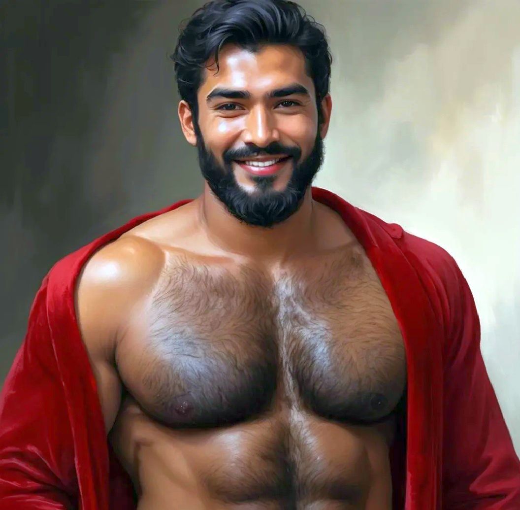 A strong hirsute hunk