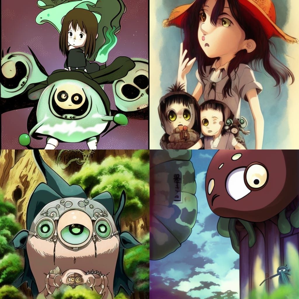 Lovecraftian, Adorable big eyes friendly monsters,