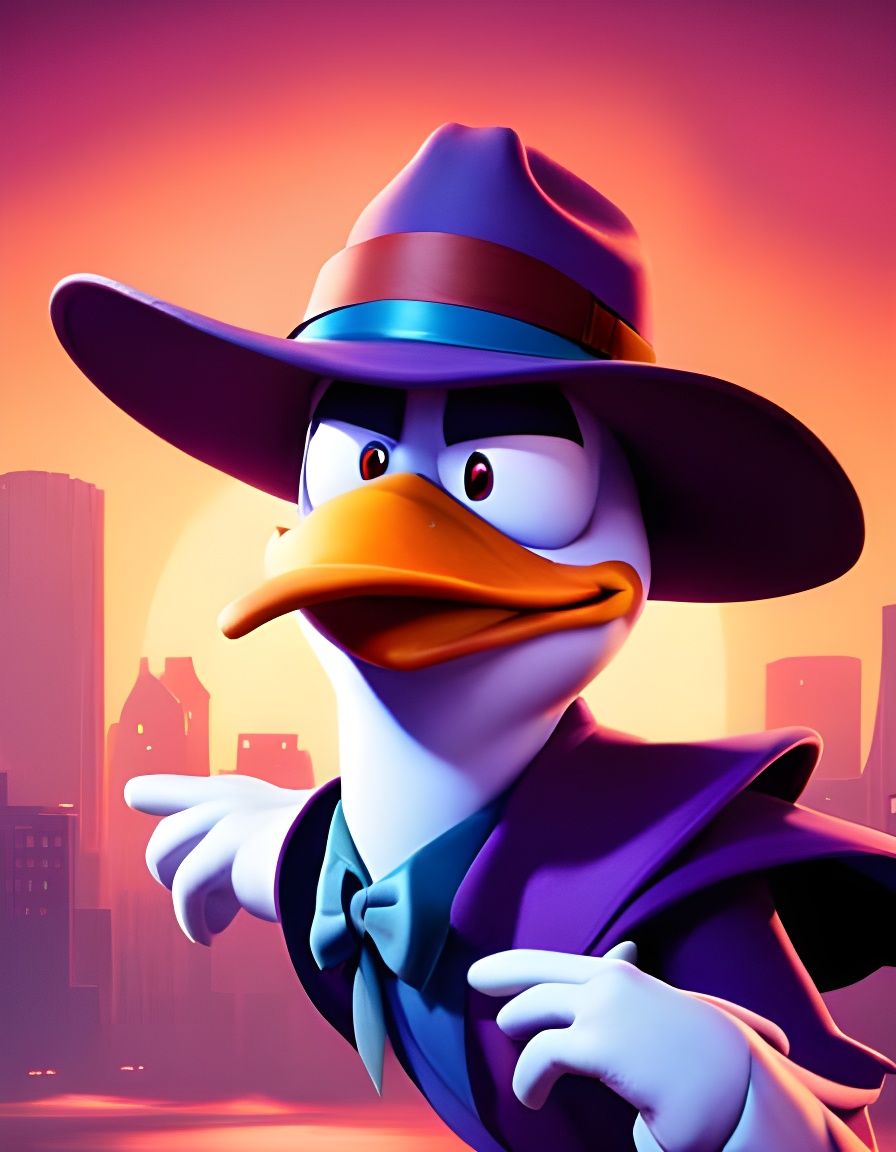 Darkwing Duck gets dangerous!! - AI Generated Artwork - NightCafe Creator