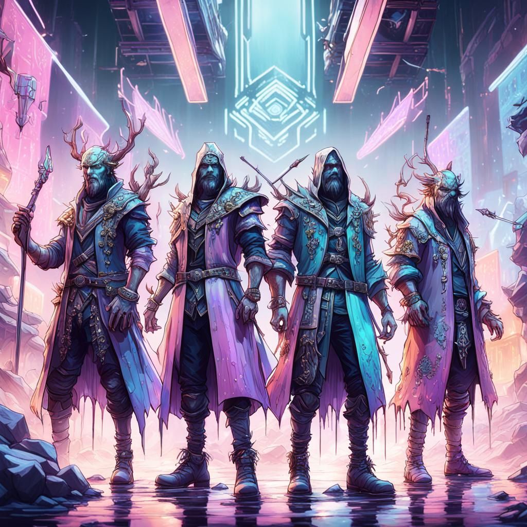 Metal band in pastel clothes