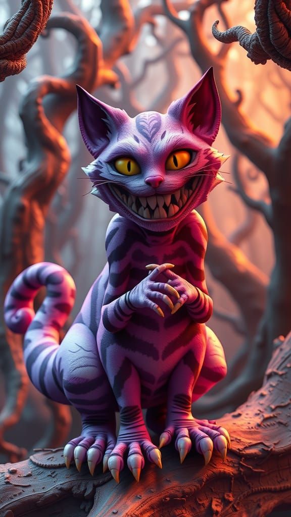 Fractal Cheshire Cat Manifests in Wonderland