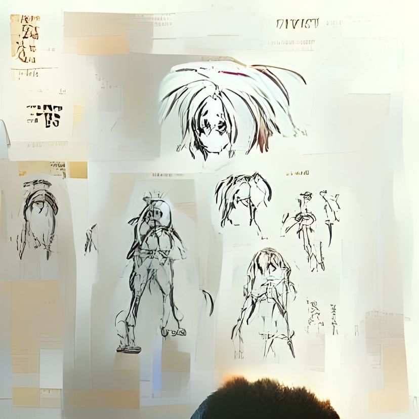 anime character concept art AI Generated Artwork