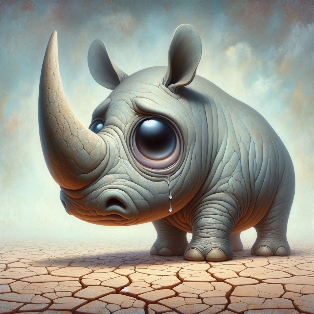 Sad rhino
