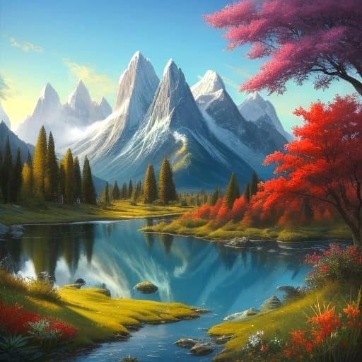 A magnificently picturesque image. Unsurpassed mastery of color and detail.