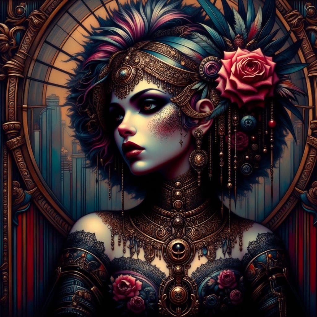 A majestic gothic lady.  by @Midnight Shadow Dezinez