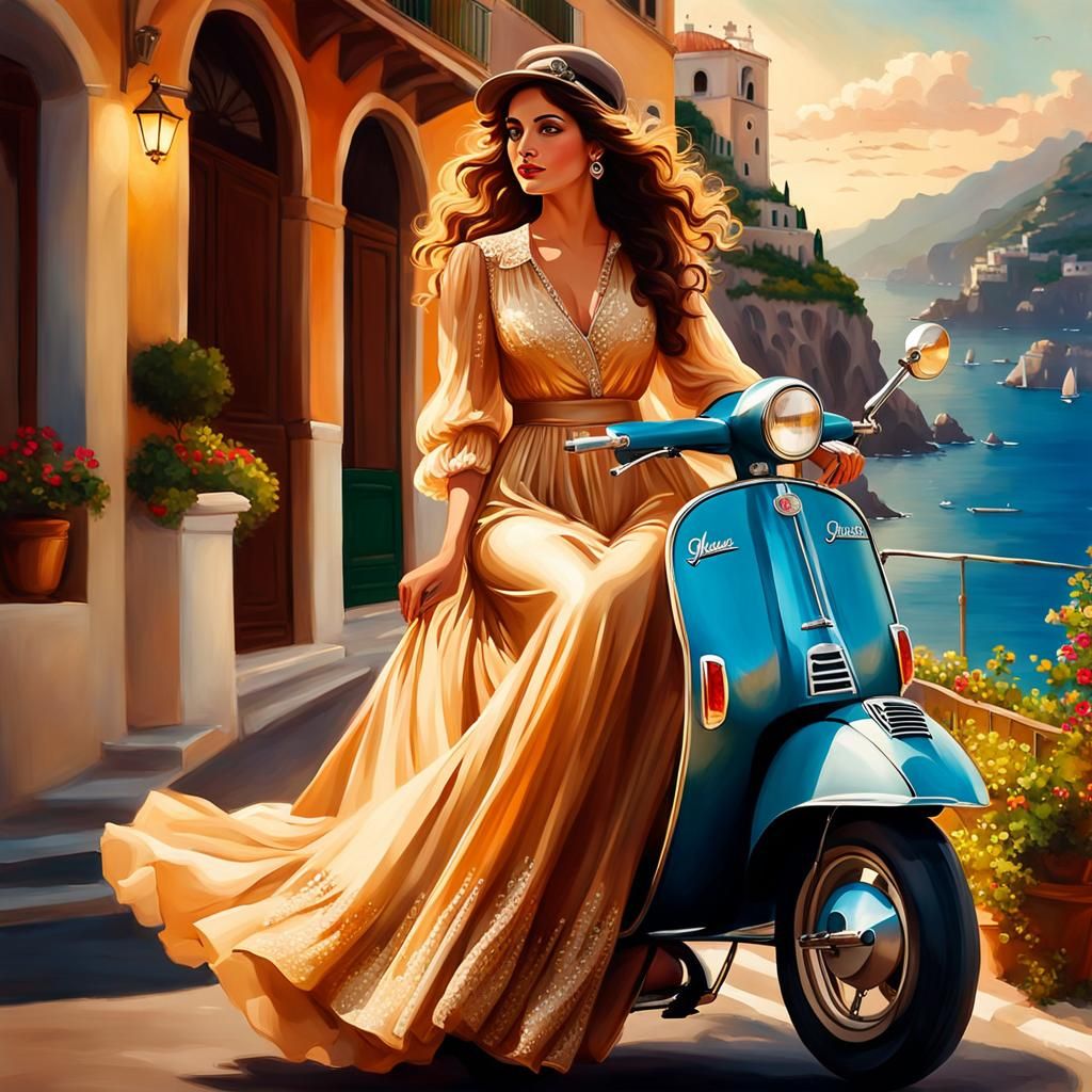 🇮🇹🏝️🌄⛲🛵   👩‍🦰👗💄💅💍👄🥰
