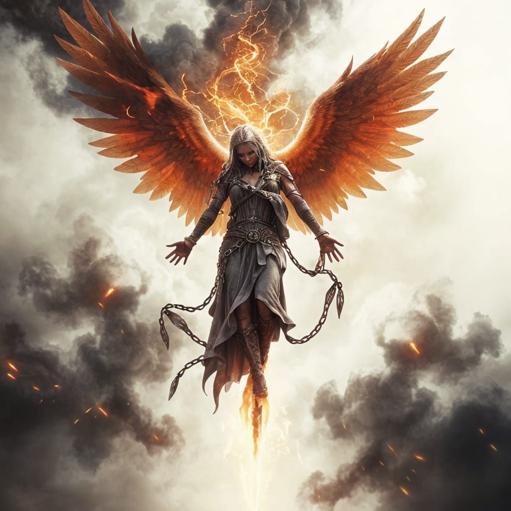 Techno Shaman Angel in Dark Aether Portal