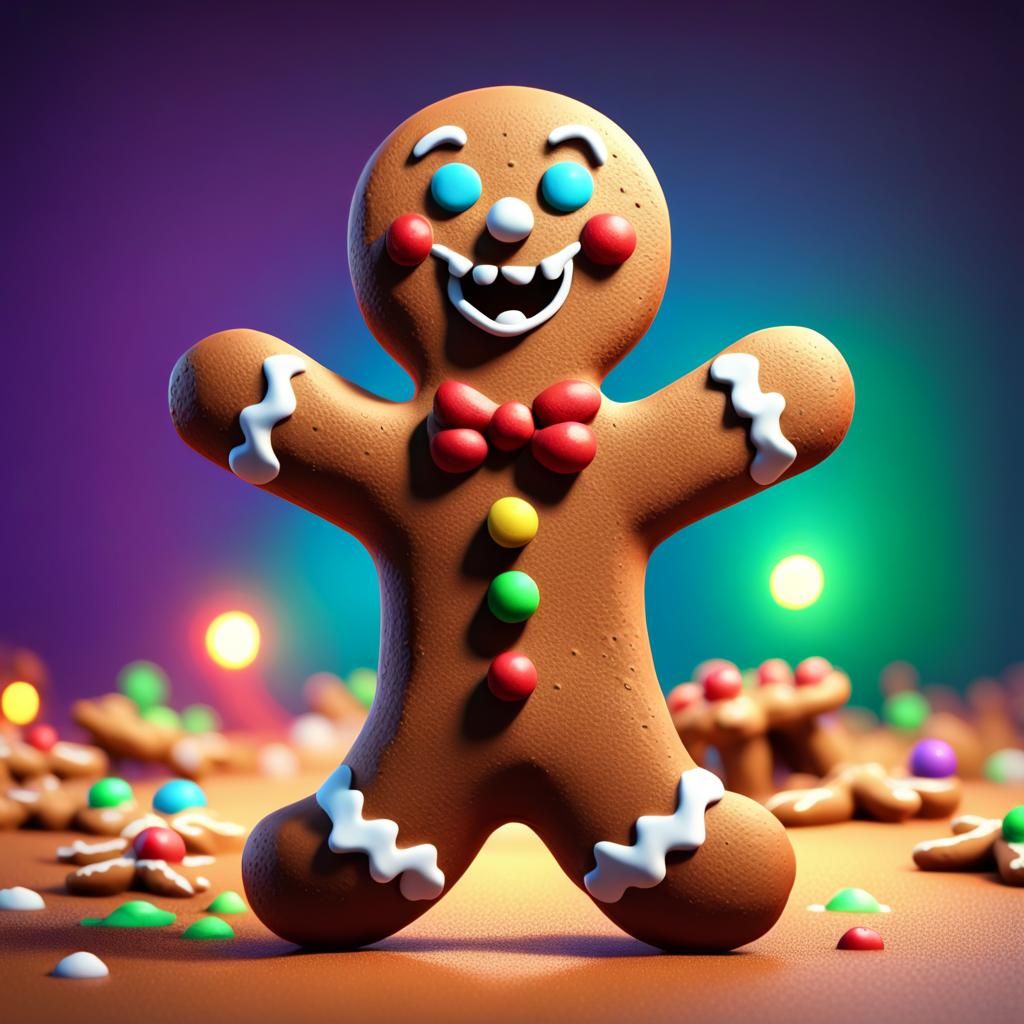 Evil Gingerbread Man - AI Generated Artwork - NightCafe Creator