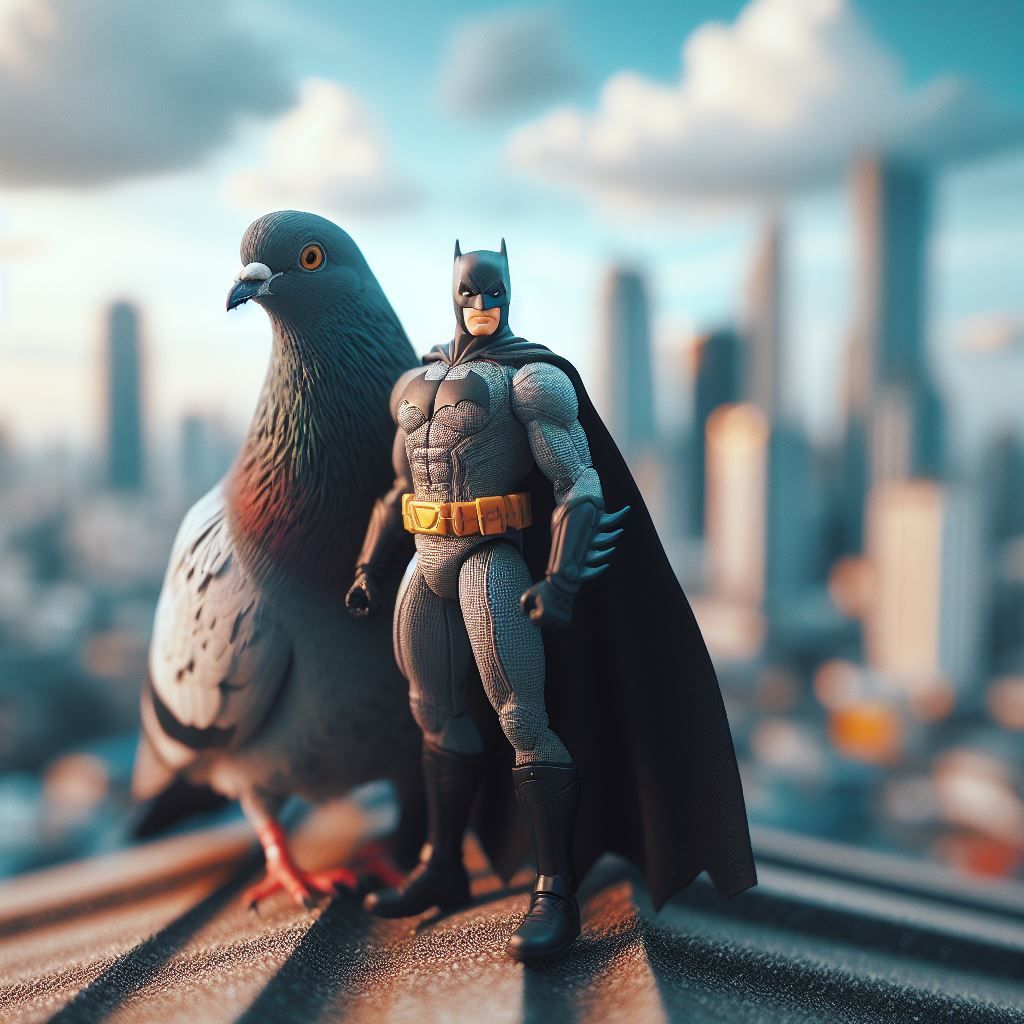 Go away, you pigeon ! (Batman photography)