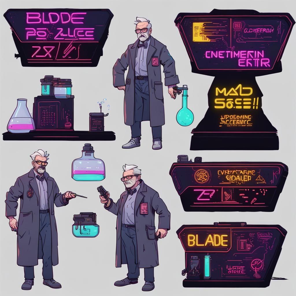 Mad science professor at wizard school
