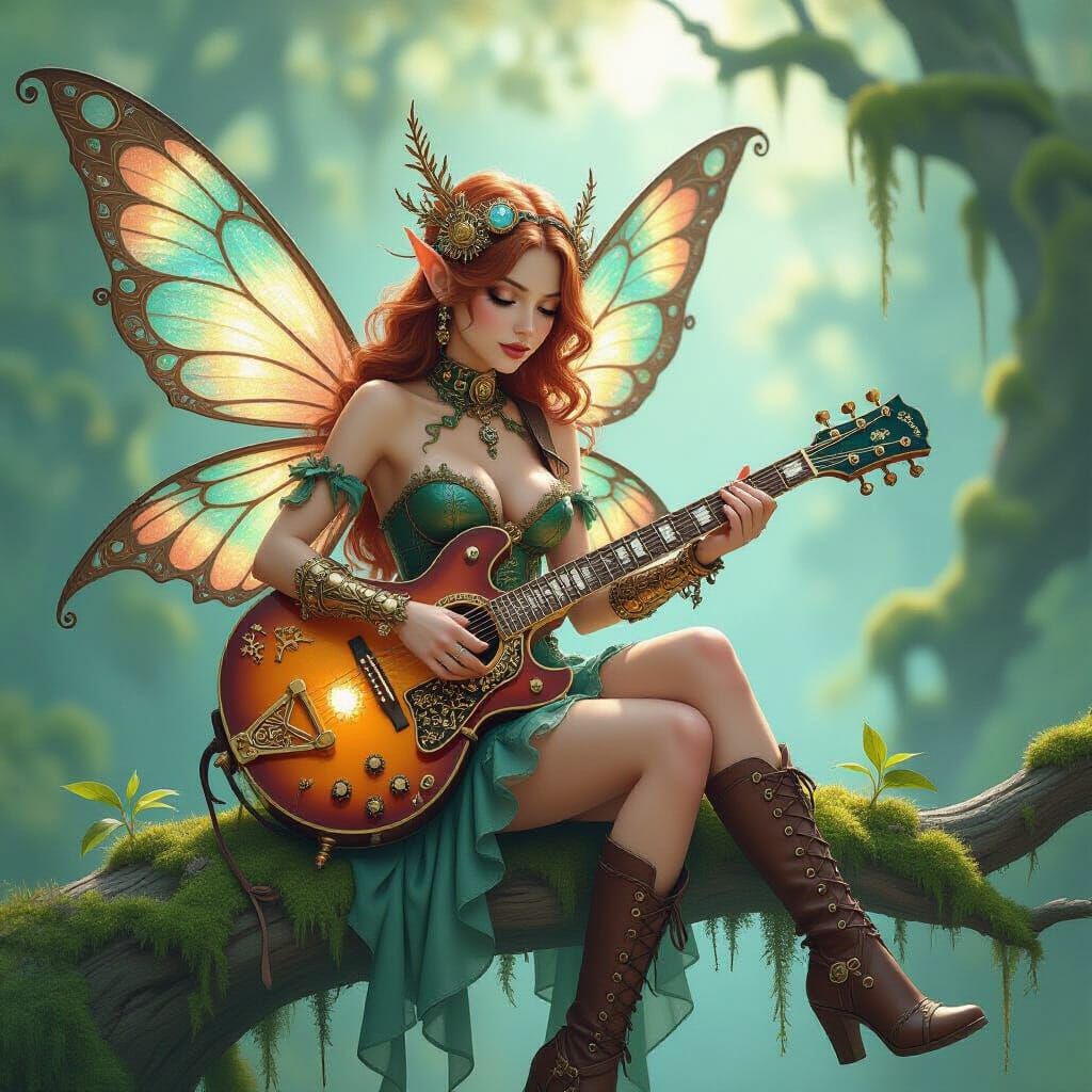 Guitar Fairy  by @Fuzzy Nightmare