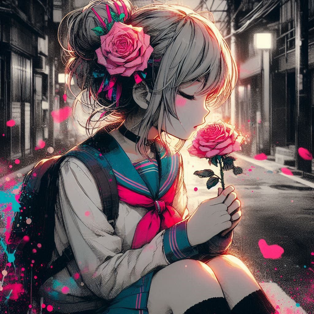  <lora:GlitchedLines:1.0> 