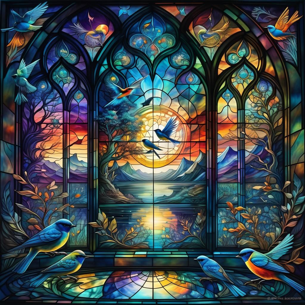 Stained Glass Window  by @Alfred Stephens