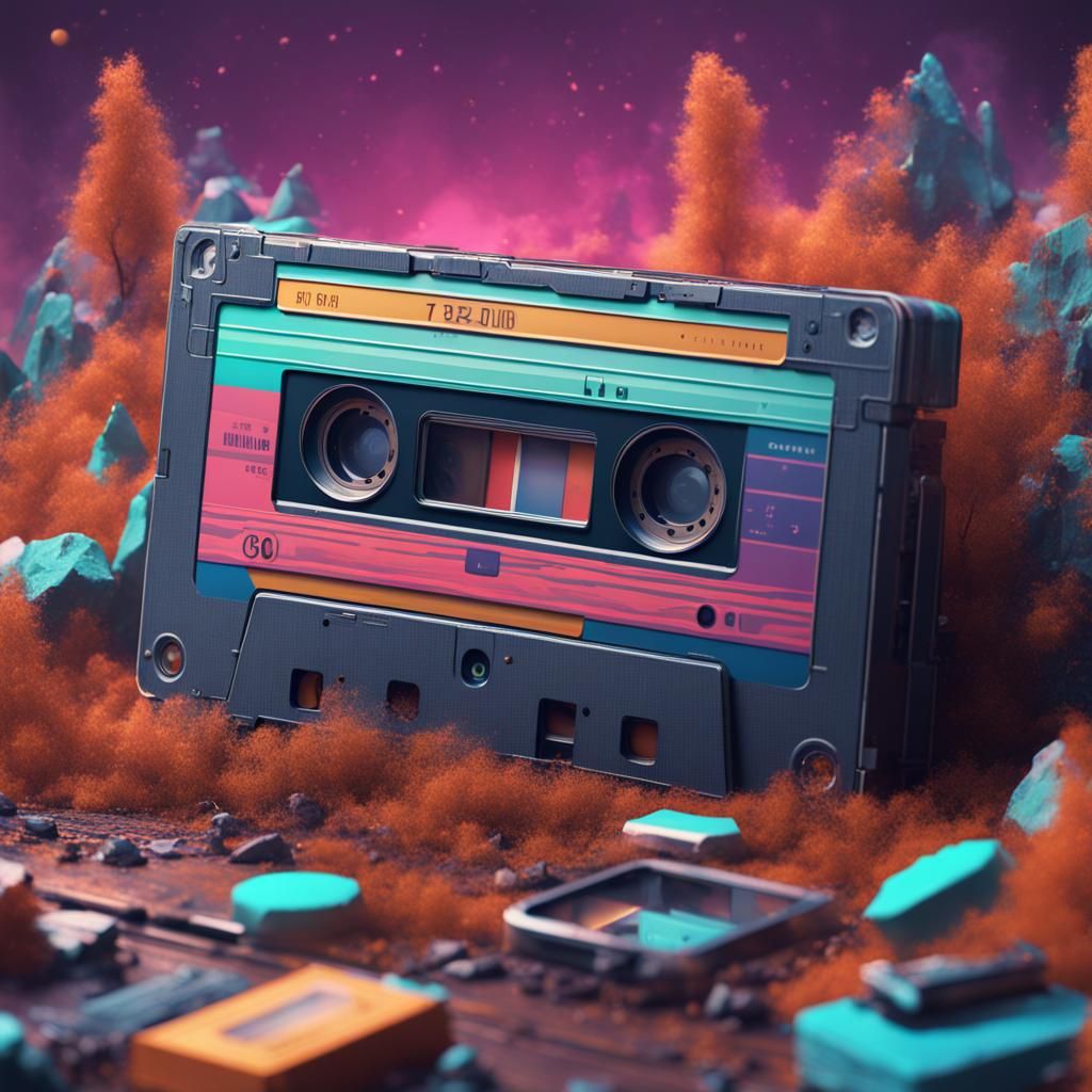 90s retro cassette tape
