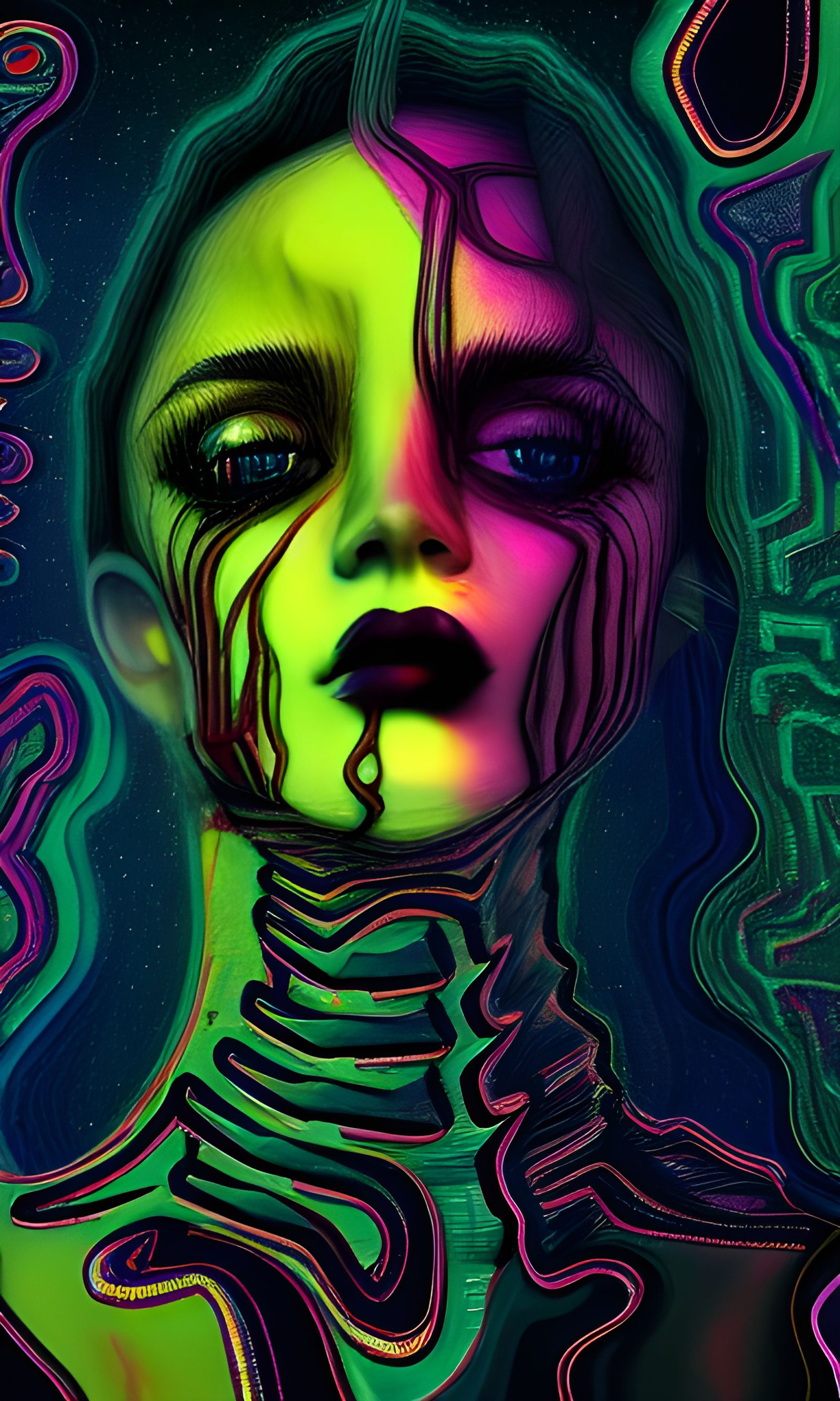 Neon Princess - AI Generated Artwork - NightCafe Creator