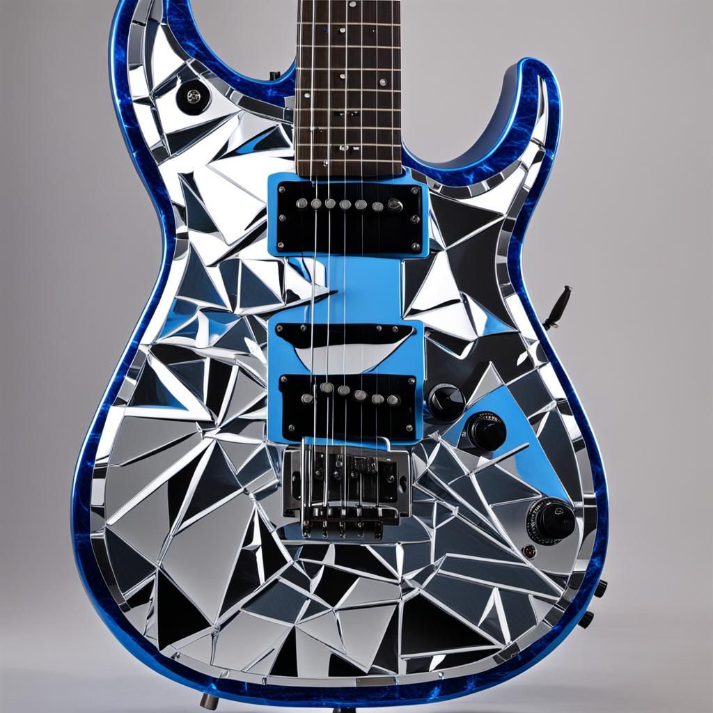 Shattered mirror electric guitar