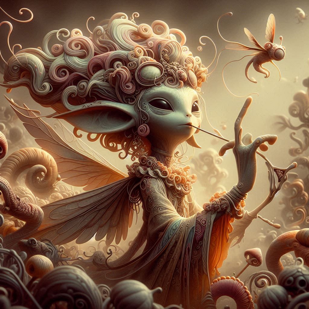 double exposure beautiful fantasy DALL-E 3 portrait landscap...