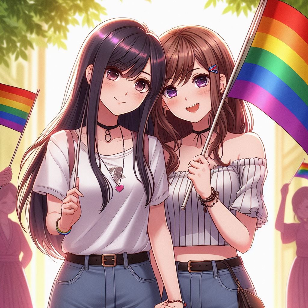 Lesbian Couple - AI Generated Artwork - NightCafe Creator