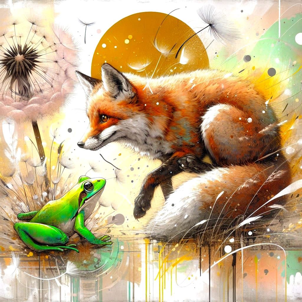 The Fox & the Frog  by @Manaconda