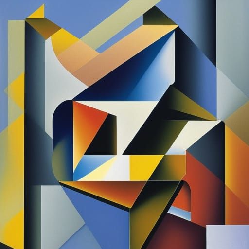 The door of perception abstract cubism Euclidean Georgy Kura...