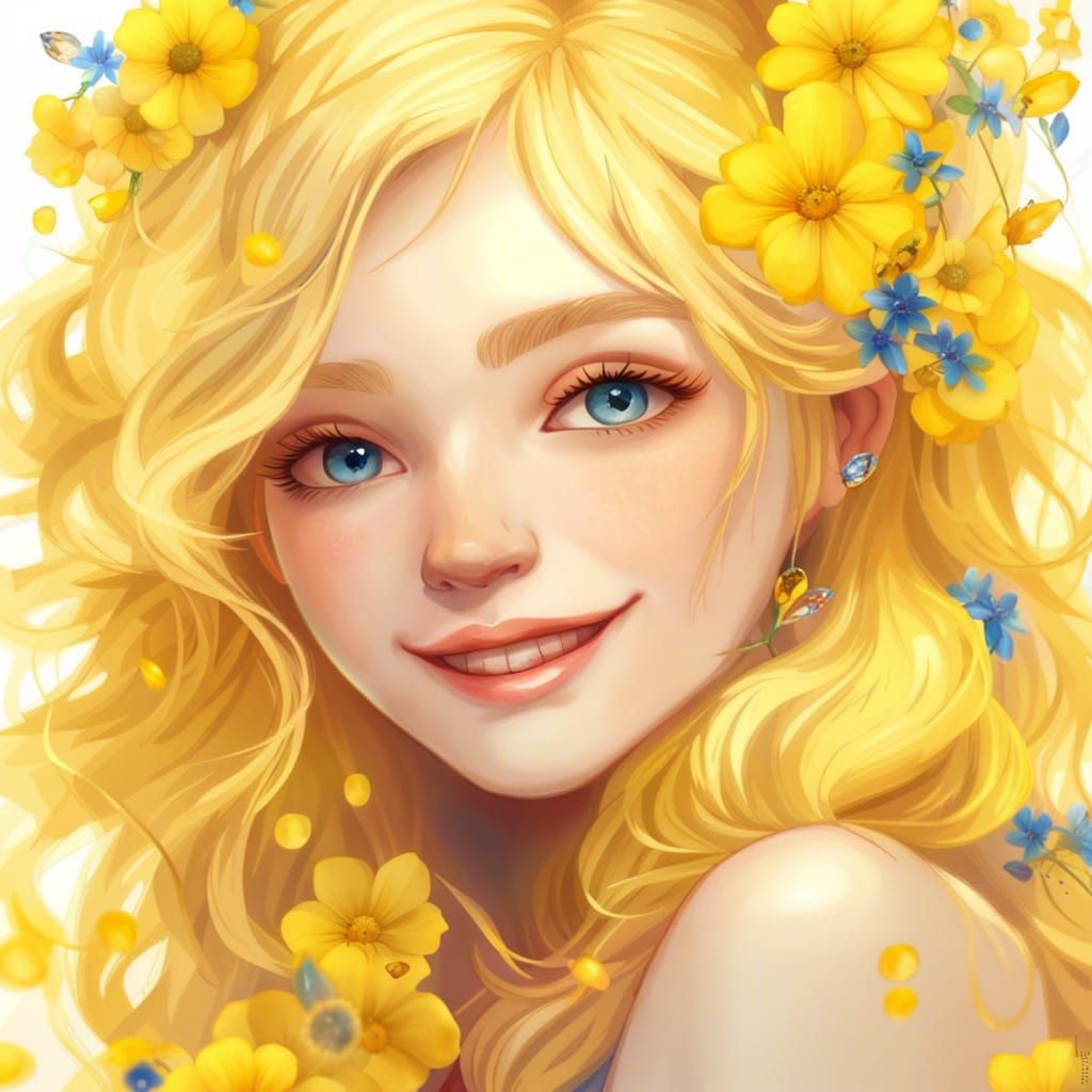 pretty in yellow AI Generated Artwork NightCafe Creator