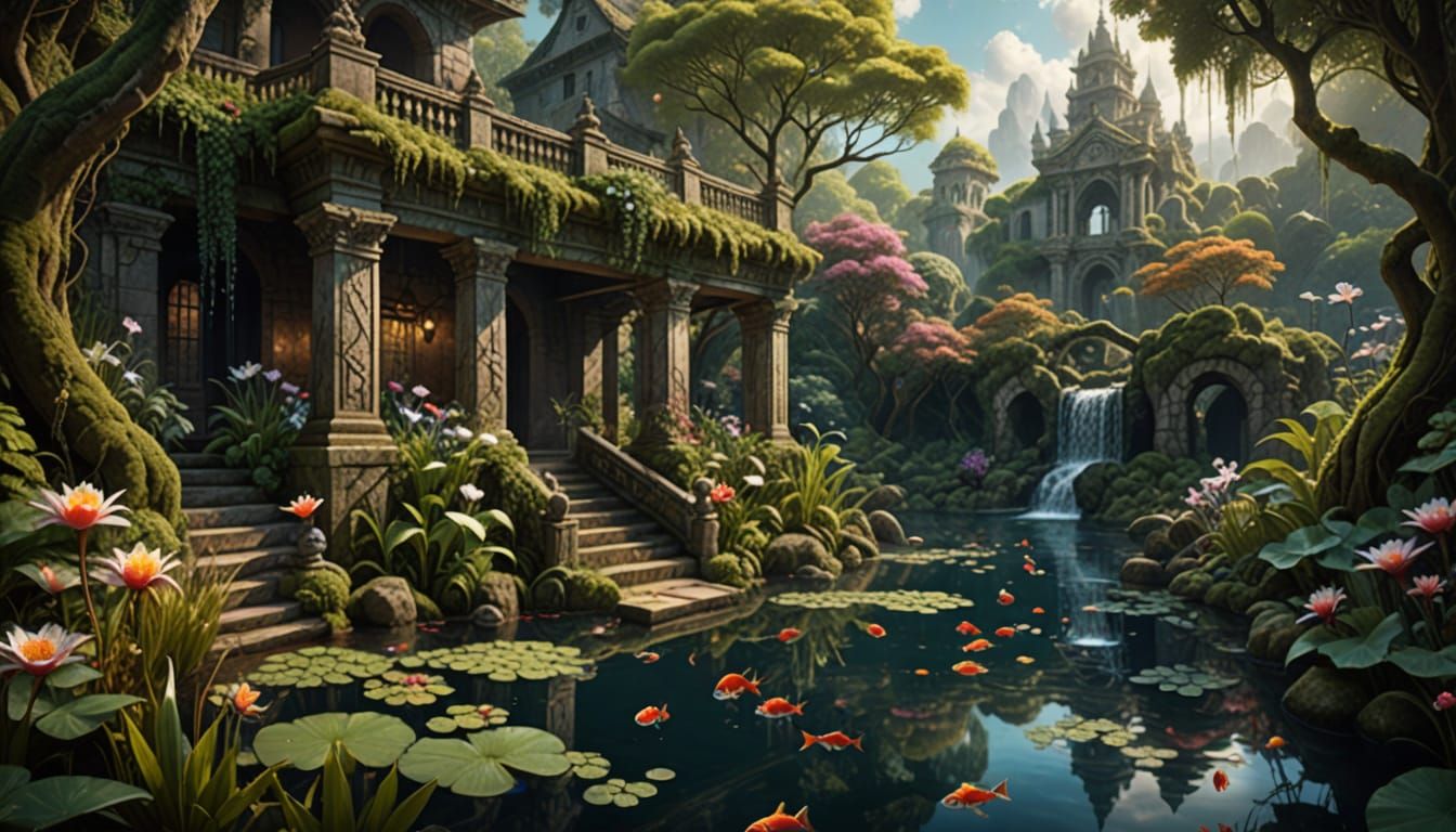 overgrown garden-temple  by @little player 4fun