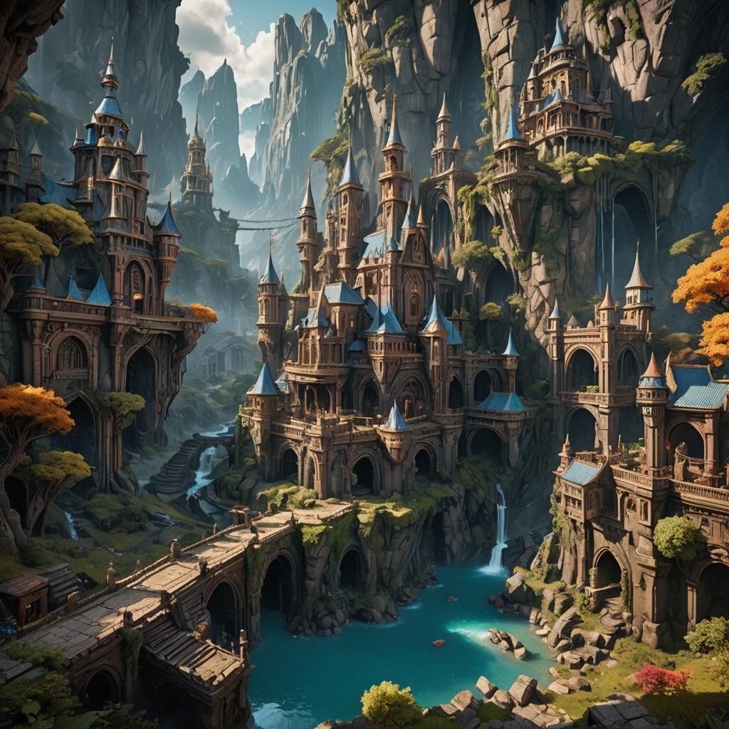 Fantastical Matte Painting with Intricate Details