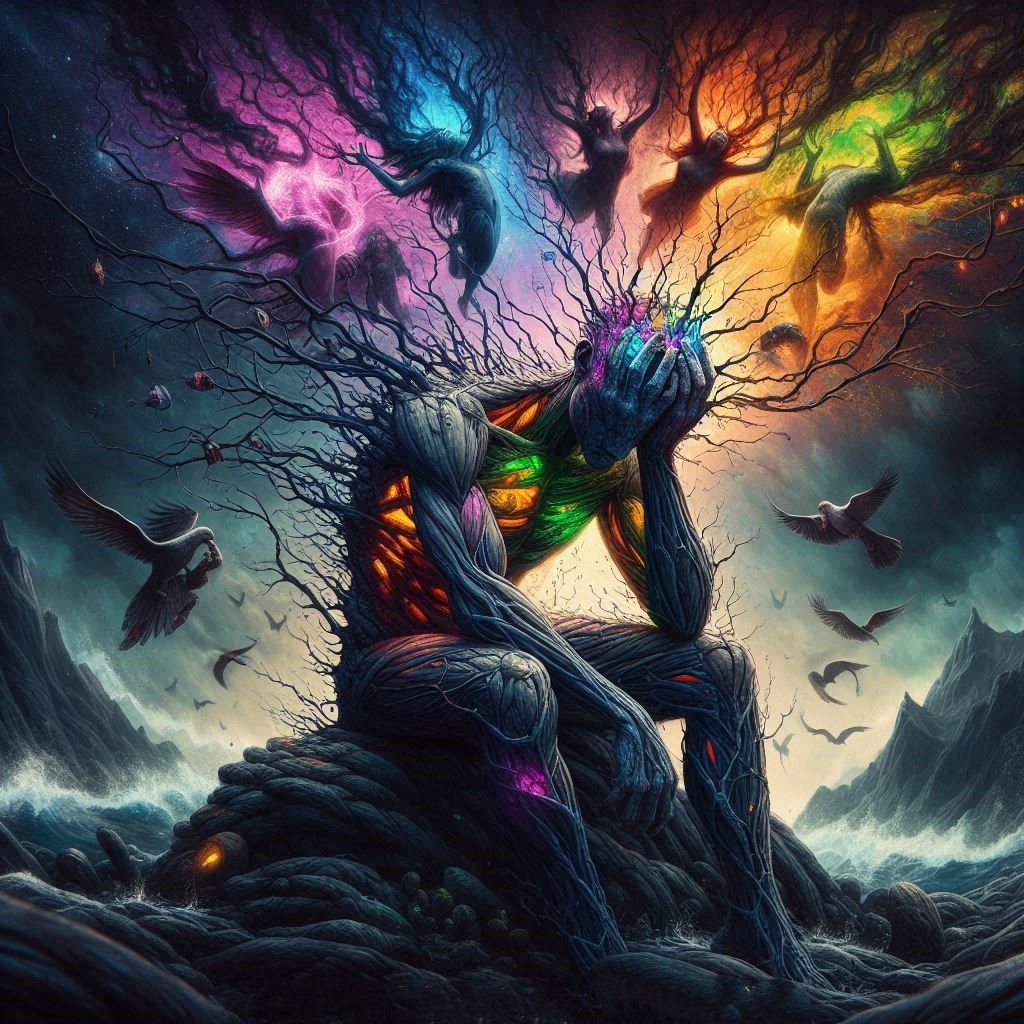 My mind seeing colors unseen have I succumb to the madness