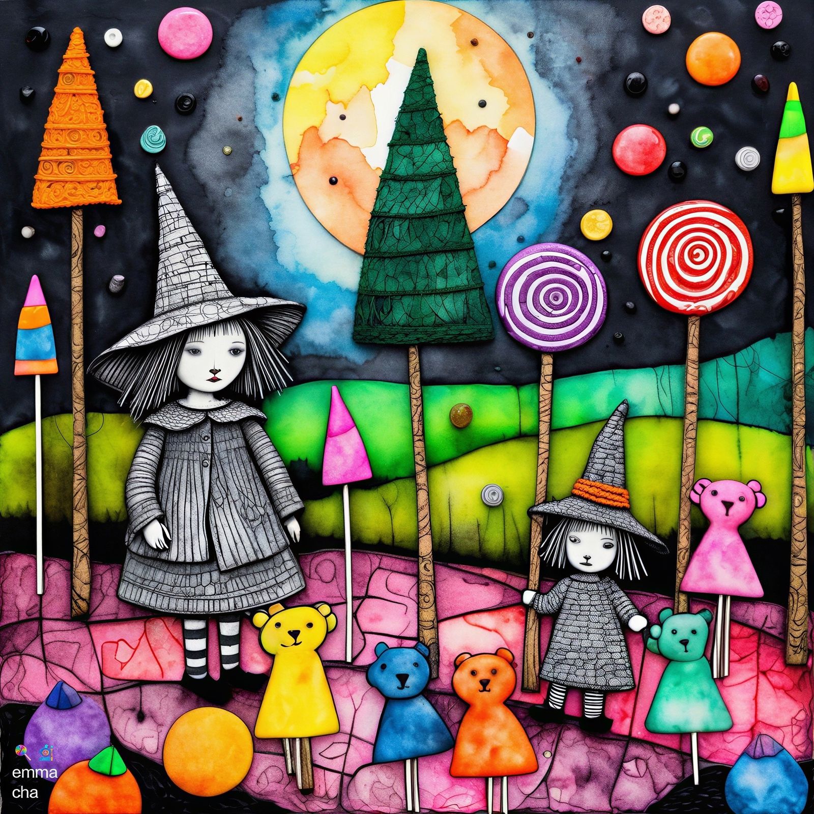 The Moonlit Candies Field