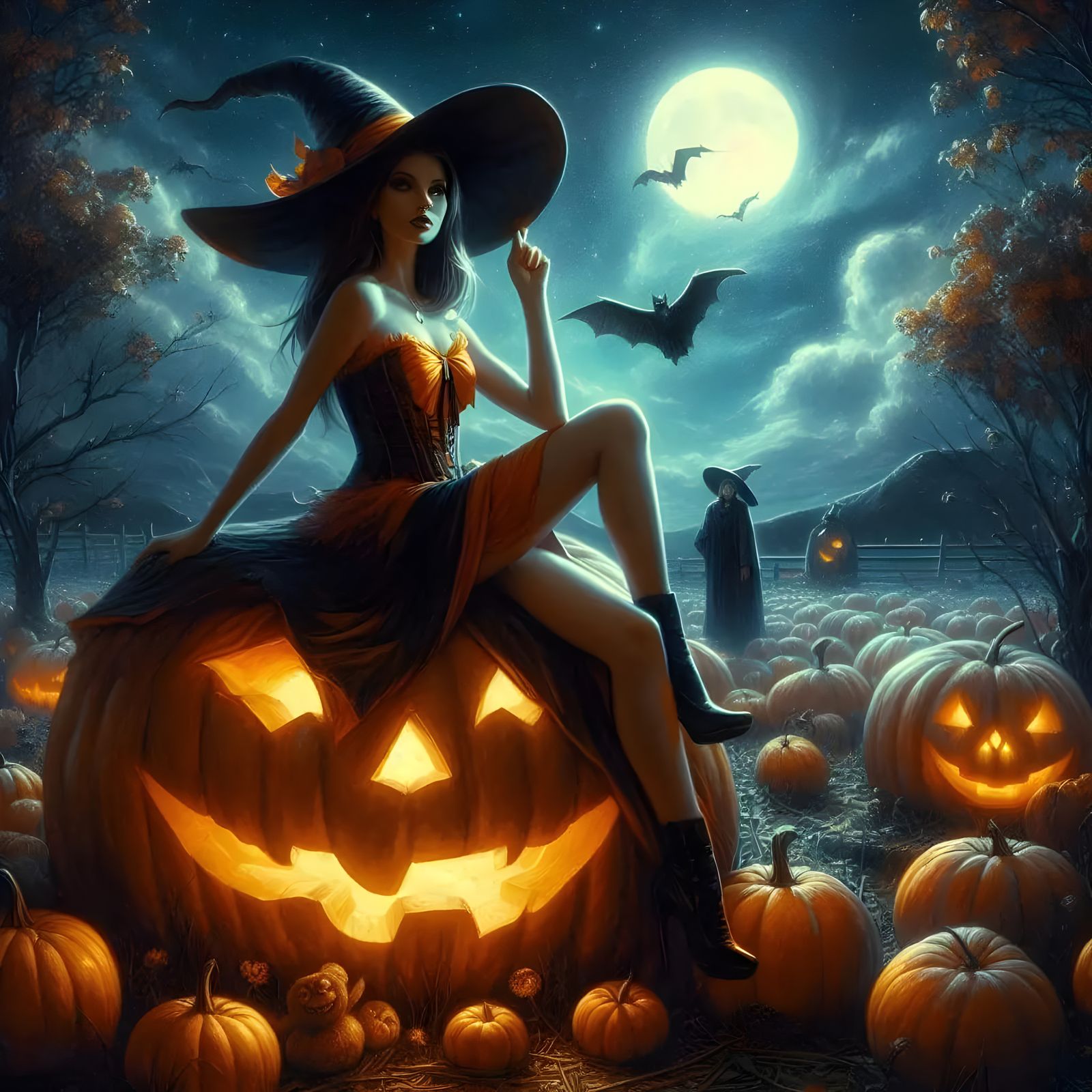 Witch In The Pumpkin Patch #3
