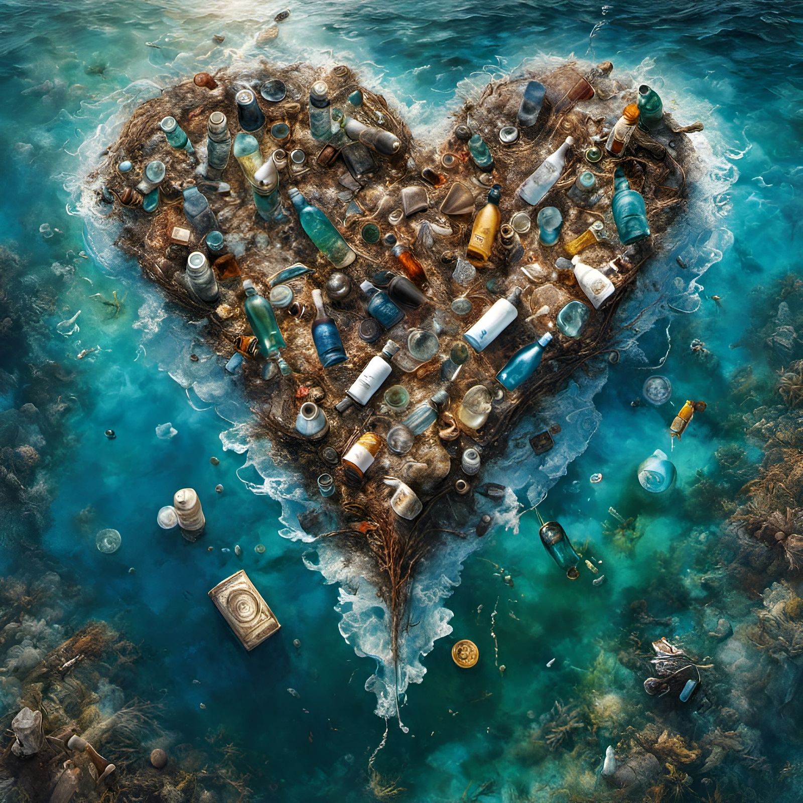 The littered heart of the ocean.  by @Antiparticle