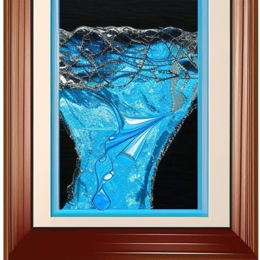 Cracked glass Abstract flowing Water diamond painting art fo...