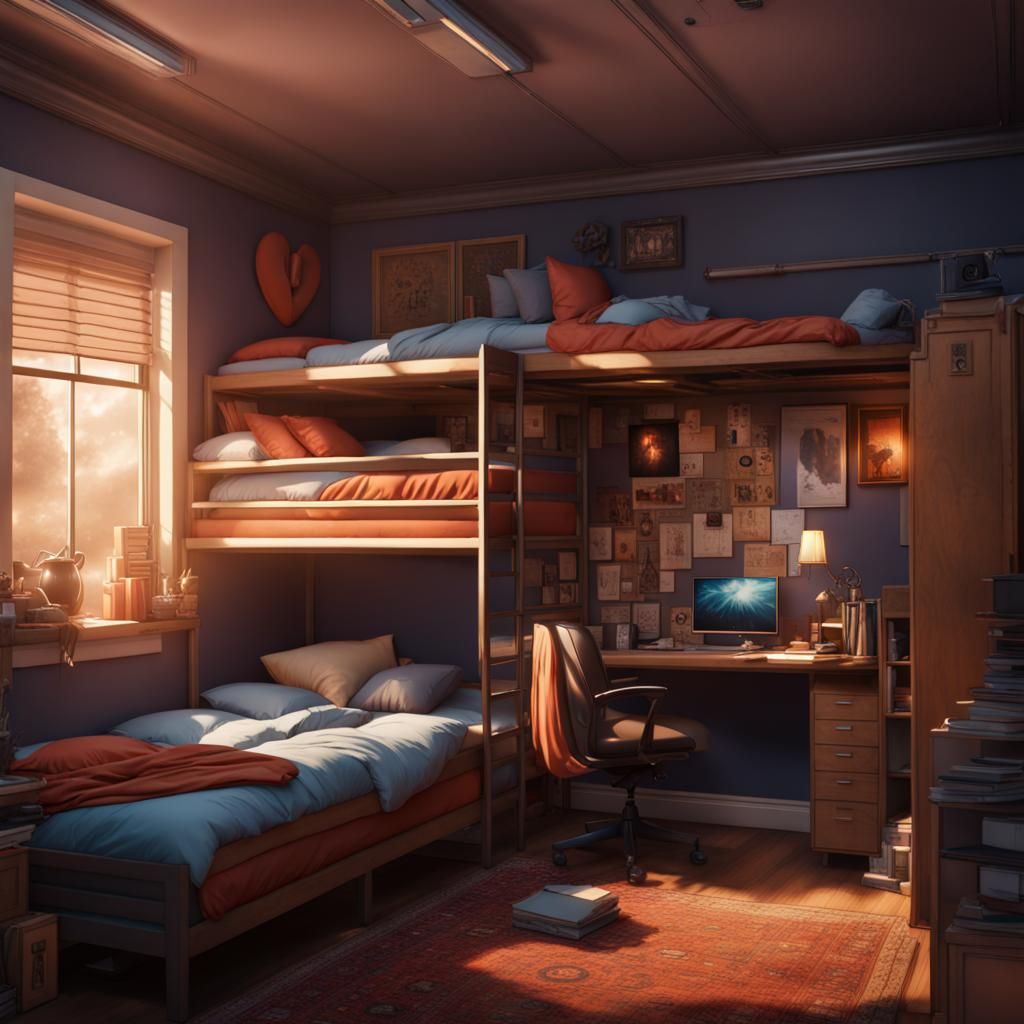 Dorm Room - AI Generated Artwork - NightCafe Creator