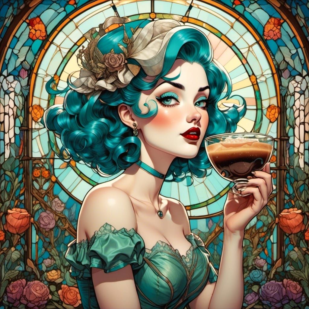 <lora:UrStyle v1:1.0>An illlustration. Dreamy, iridescent colors, stained glass like, enchanting. Masterpiece, highest quality, highly detai...