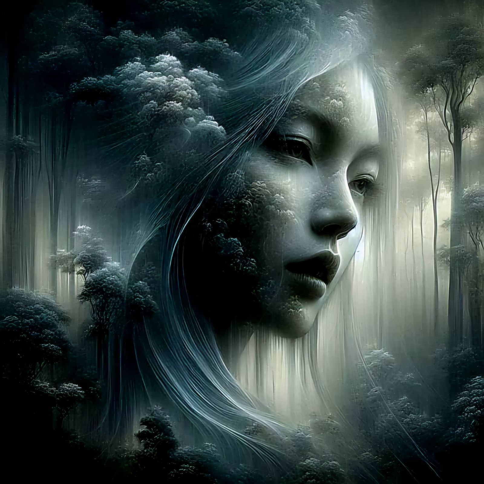 Portrait; Sorrow and Shadows