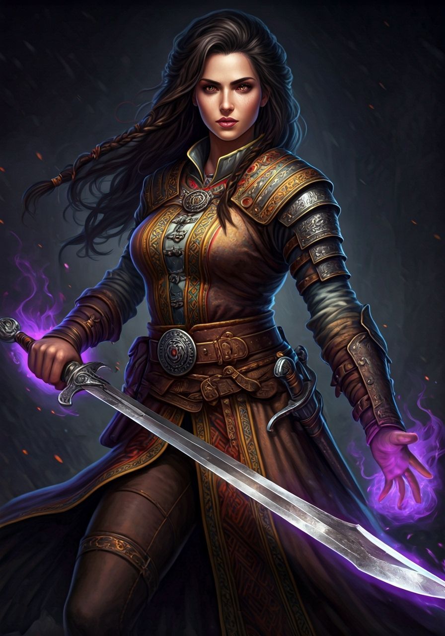 Anvralene of Gwynveld - Sword Sorceress and Sellsword