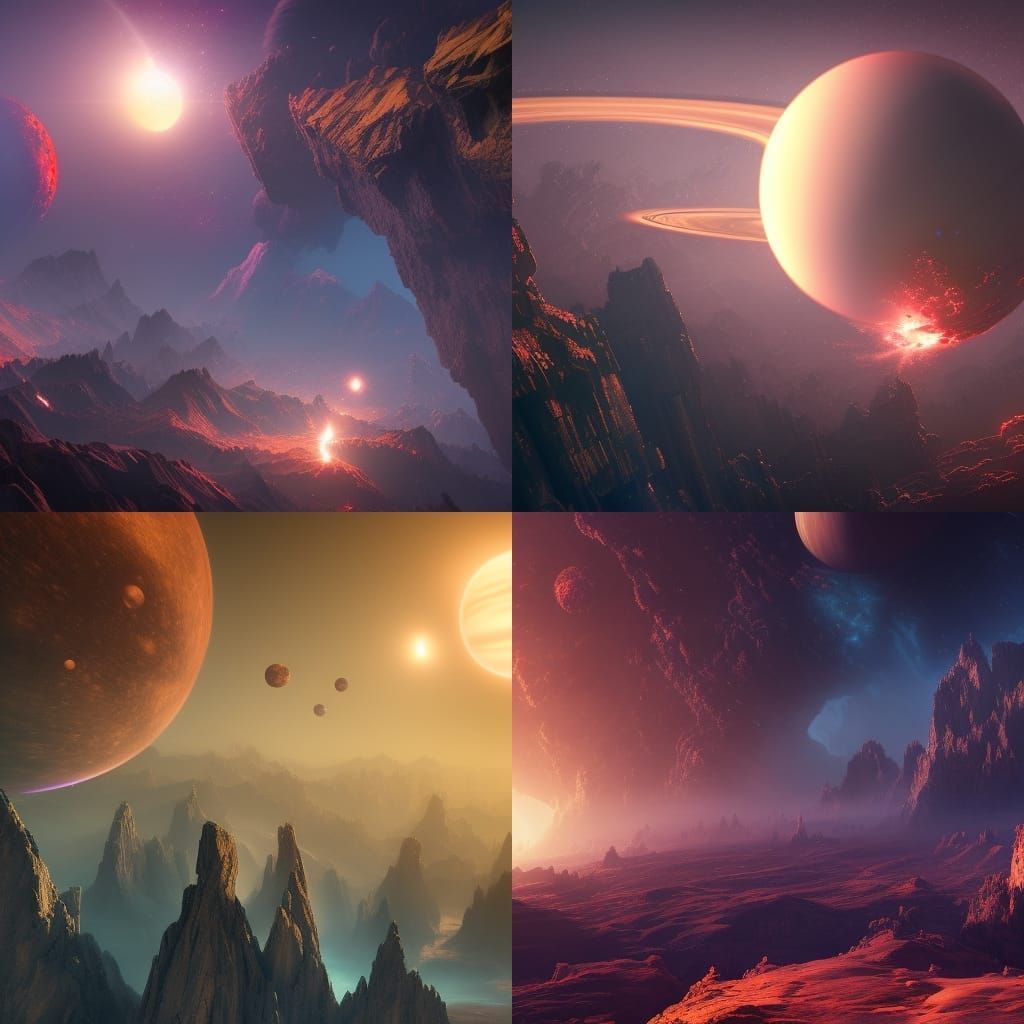 Planets crashing into another - AI Generated Artwork - NightCafe Creator